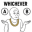 WHICHEVER price logo